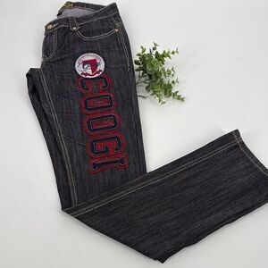 Coogi Y2K  Sexy Collegiate Jeans Slim Bootcut Gold‎ Bling Grey Size 5/6
